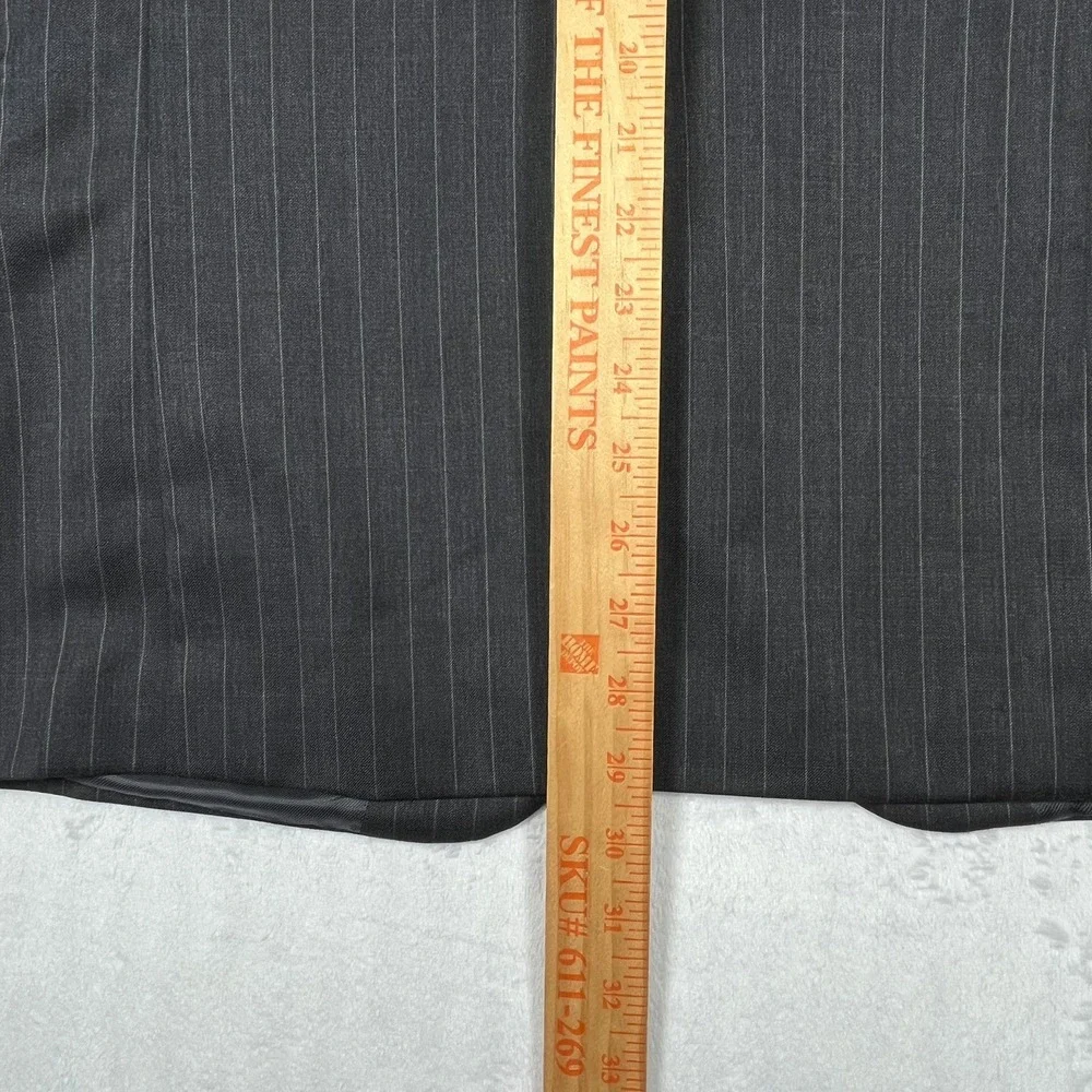 Brooks Brothers 1818 Fitzgerald Blazer Mens 40S Charcoal Grey Pinstripe Wool USA